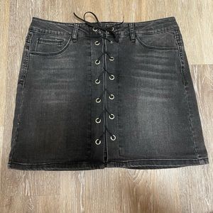Black Jean Skirt